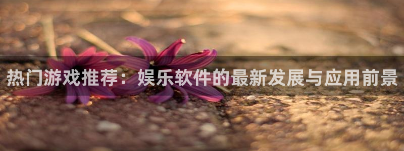 开心8快乐彩：热门游戏推荐：娱乐软件的最新发展与应用前景